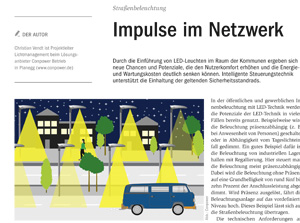 Fachbeitrag im gemeinderat zu intelligente Straßenbeleuchtung