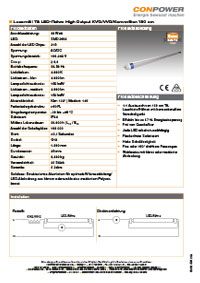 Datenblätter LED Röhre Lucerna